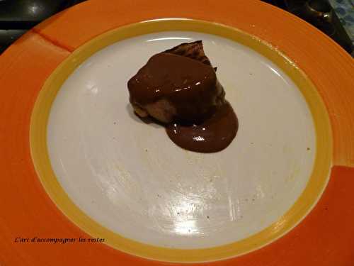 Grenadins de veau sauce chocolat