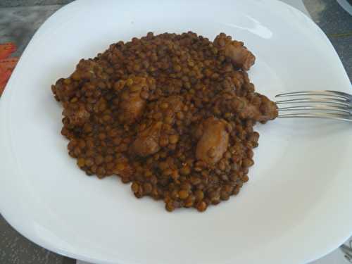 Lentilles aux chipolatas en sauce tomate, au Cookéo ou pas