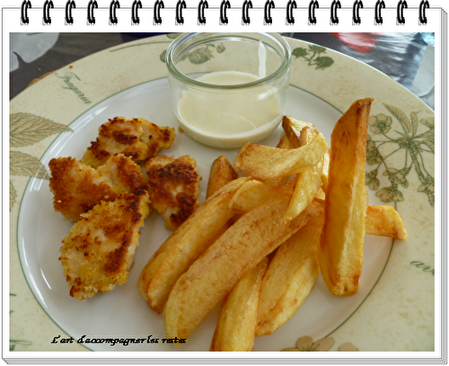 Nuggets de poulet et sauce au Roquefort