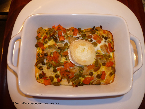 Pain perdu aux légumes et chèvre WW