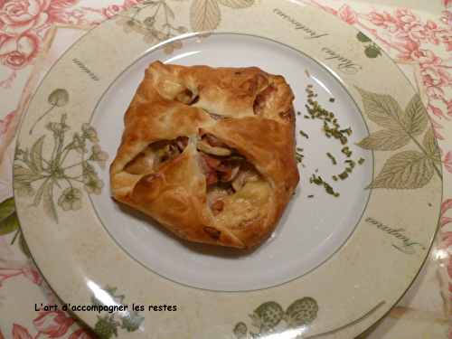 Paniers feuilletés aux champignons, bacon et comté