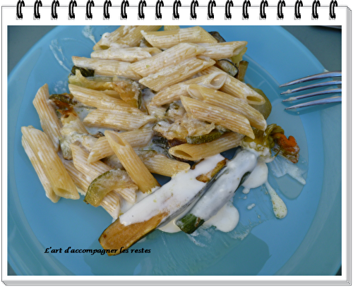 Penne aux courgettes et chèvre frais