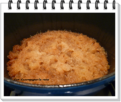 Pommes au four au madère et crumble aux amandes