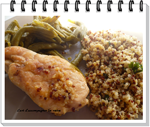 Poulet au quinoa et haricots verts