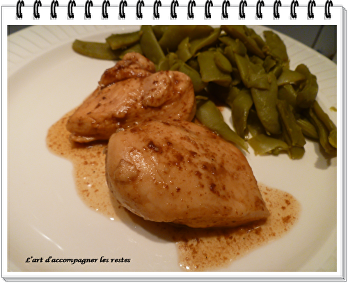 Poulet au vinaigre balsamique, oignons et thym