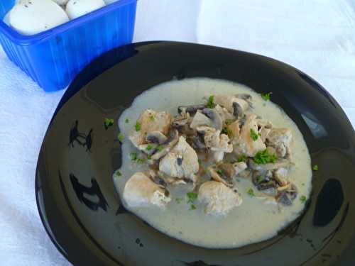 Poulet crémeux aux champignons