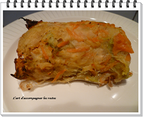 Roulé de pomme de terre, carottes, fromage et jambon ww