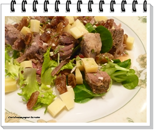 Salade de boeuf aux raisins et au gruyère