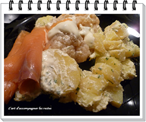 Salade de pommes de terre au saumon fumé et chou-fleur - L'art d'accompagner les restes