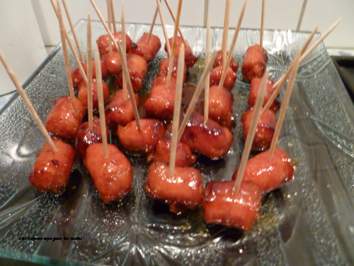 Saucisses caramélisées