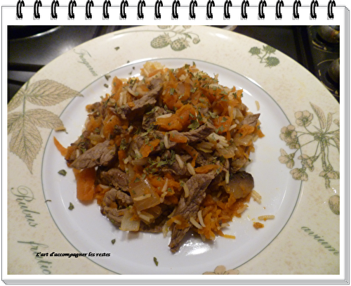 Sauté de bœuf au riz et carottes ww
