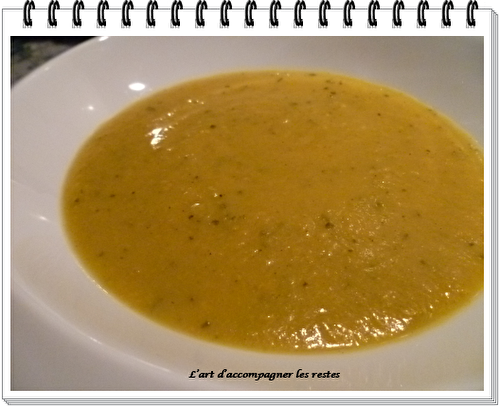 Soupe de courgettes aux pois chiches