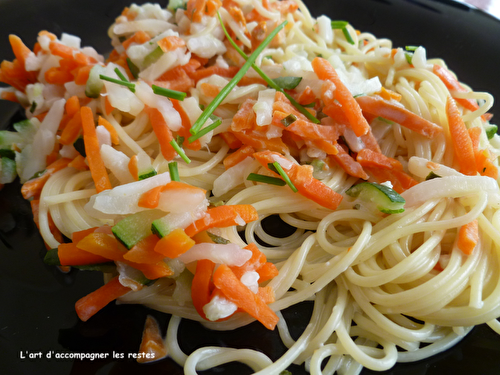 Spaghettis aux petits légumes ww