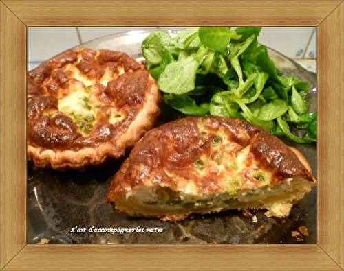 Tartelettes aux petits pois et 3 fromages