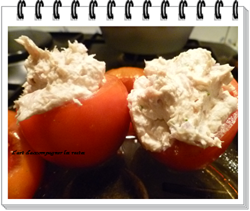Tomates farcies au thon au mascarpone :