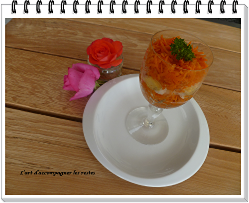 Verrine de carottes râpé