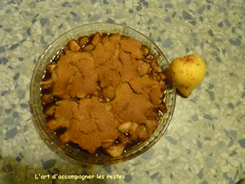 Cobbler aux poires, crème de cassis Laurent Mariotte