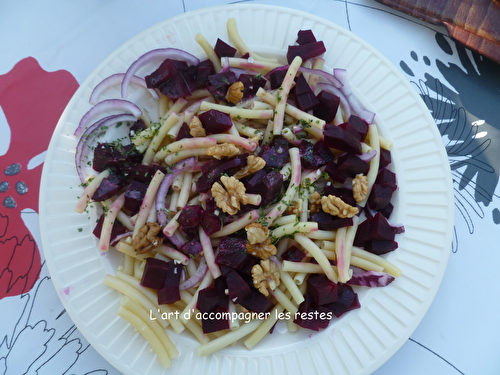 Salade de pâtes, betterave et poivron