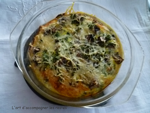 Omelette tomates cerises/ champignons de paris, cuisson au four - L'art d'accompagner les restes