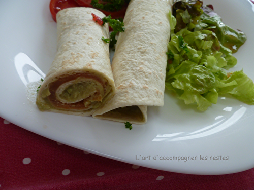 Wrap mousse à l’avocat et saumon fumé