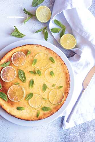 Cheesecake aux citrons verts et menthe fraîche - L'atelier de Steph et Lolie