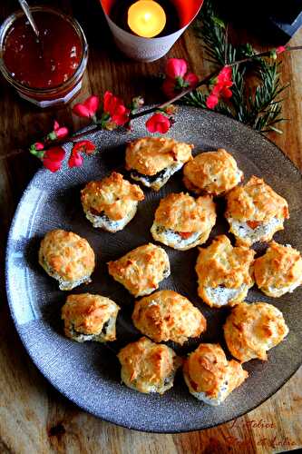 Gougères au fromage de chèvre frais et confiture de Maracuja #gougères