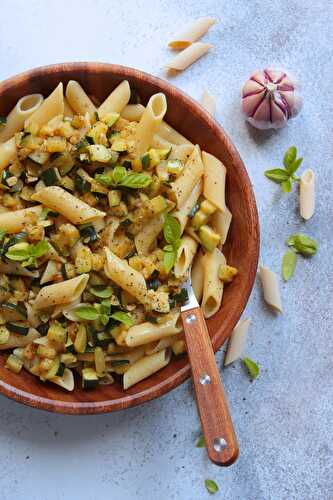 Penne & courgette et ail