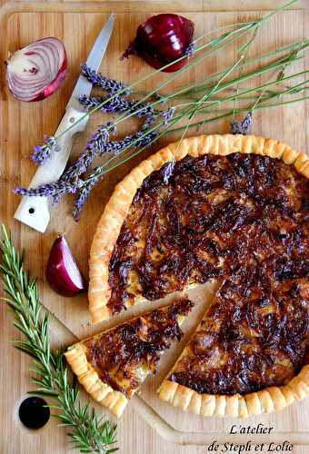 Pizza façon "tarte aux oignons rouges et miel"