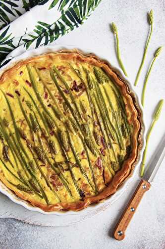 Quiche aux asperges des bois