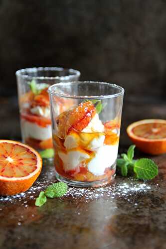 Salade d'oranges sanguines au mascarpone