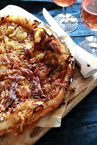 Tarte "oignons et anchois" sans gluten