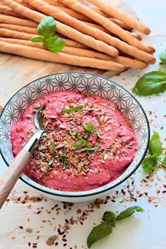 Tartinade de betterave et fromage de chèvre frais