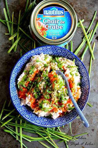 Tartinade de fromage frais à la chair de crabe