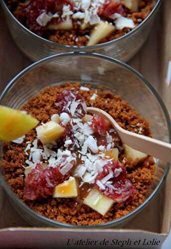 Verrine au speculoos et fruits d'automne