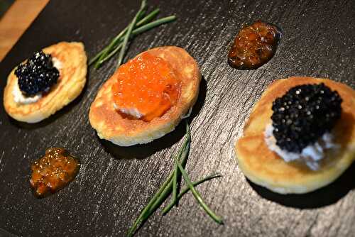 Blinis Oeufs de Lompe & Oeufs de Saumon