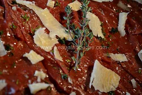 Carpaccio de Boeuf Aromatisé à l'Huile de Noisette