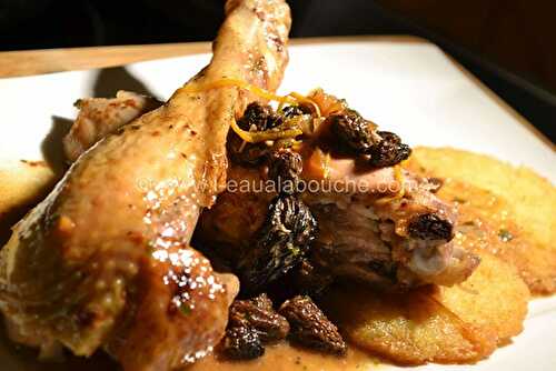 Chapon aux Morilles & Gratin de Bettes