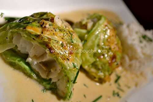 Chou Vert Farci de Cabillaud Sauce au Cidre