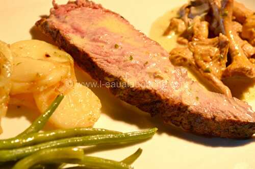 Côte de Boeuf Au barbecue Sauce aux Chanterelles