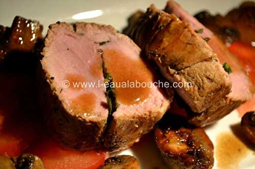 Filets Mignons aux Herbes & Champignons de Paris à la Plancha