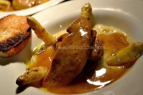 Foie Gras Poêlé sur Crème d'Asperges des Sables des Landes