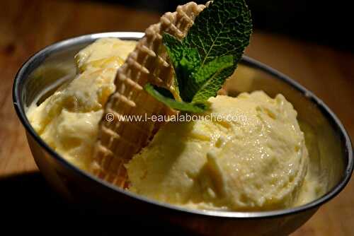 Glace à la Mangue Sans Sorbetière - Sans Sucre - Avec Crème Allégée