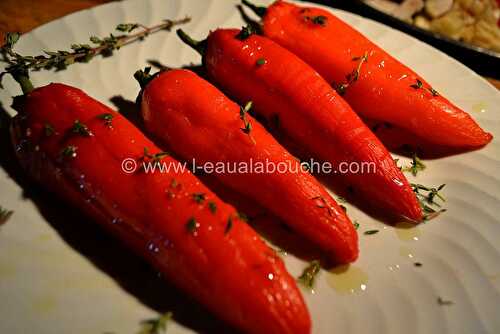 Poivrons Rouges Farcis au Chèvre Frais à l'Huile d'Olive et Thym