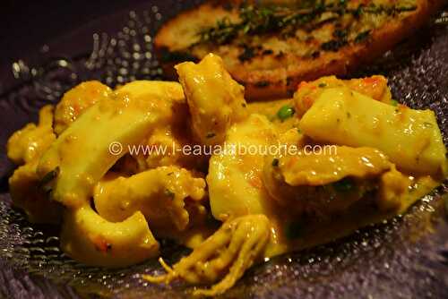 Ragoût de Seiches-Calamars-Crevettes au Safran