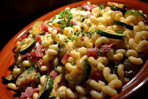 Serpentini au Jambon de Bayonne et Courgette