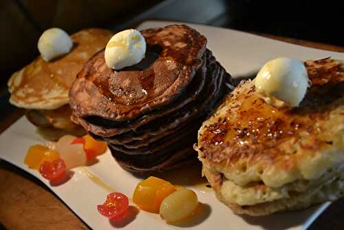 Trio de Pancakes Nature-Chocolat-Coco