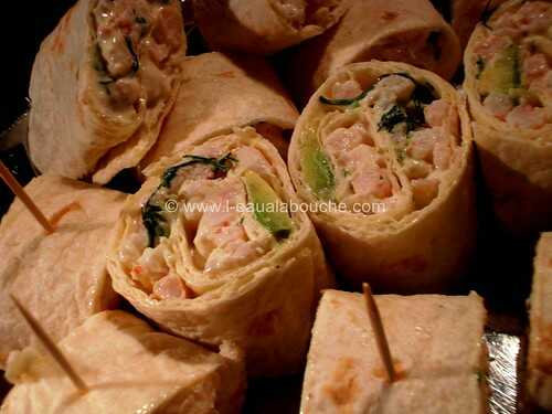 Wraps de Crevettes & Avocat Wasabi Mayonnaise