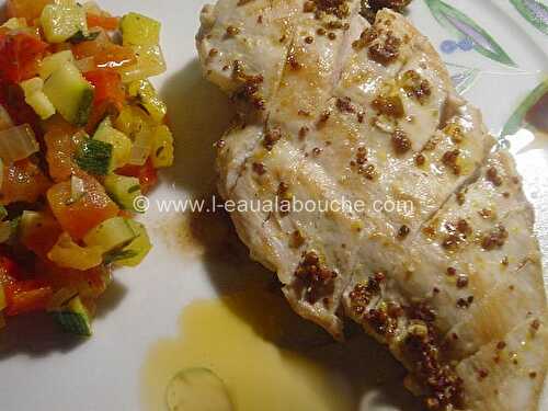 Blanc de Poulet Moutardé Sauté de Légumes