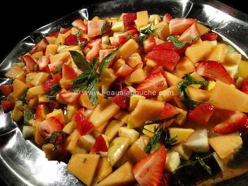 Salade de Fruits Frais au Sirop de Menthe