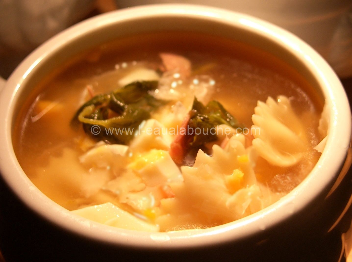 Bouillon de Boeuf Express aux Farfalle